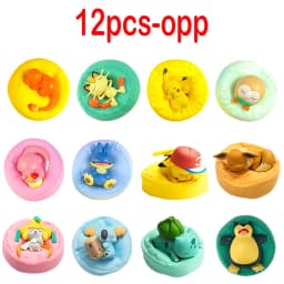 Anime Poké Mon Blind Box Model Figure 1-12 Pcs Pikachu Sleep Series Interior Hand Sleeping Position Toys Gift for Sfriends
