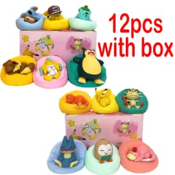 Anime Poké Mon Blind Box Model Figure 1-12 Pcs Pikachu Sleep Series Interior Hand Sleeping Position Toys Gift for Sfriends