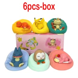 Anime Poké Mon Blind Box Model Figure 1-12 Pcs Pikachu Sleep Series Interior Hand Sleeping Position Toys Gift for Sfriends