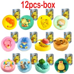 Anime Poké Mon Blind Box Model Figure 1-12 Pcs Pikachu Sleep Series Interior Hand Sleeping Position Toys Gift for Sfriends