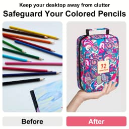 1pc Colored Pencil Box 50/72/120 Slots,Large Capacity Pen Lead Box,Gel Pen Storage Bag Zipper Portable,for Adults,Painters