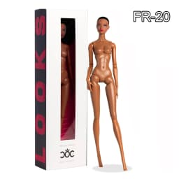 32cm Supermodel Doll Original Design Vinyl Molly Girls Black Skin Brown Hair 12 Joint Movable Body DIY Toys Limited Collection