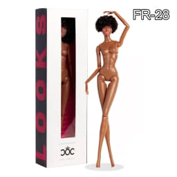 32cm Supermodel Doll Original Design Vinyl Molly Girls Black Skin Brown Hair 12 Joint Movable Body DIY Toys Limited Collection