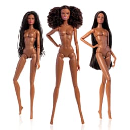 32cm Supermodel Doll Original Design Vinyl Molly Girls Black Skin Brown Hair 12 Joint Movable Body DIY Toys Limited Collection