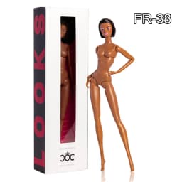 32cm Supermodel Doll Original Design Vinyl Molly Girls Black Skin Brown Hair 12 Joint Movable Body DIY Toys Limited Collection