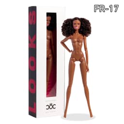 32cm Supermodel Doll Original Design Vinyl Molly Girls Black Skin Brown Hair 12 Joint Movable Body DIY Toys Limited Collection