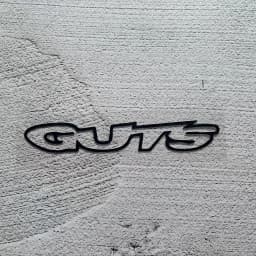 1PC Black/White/Red GUTS Letter Stickers Waterproof Vinyl Decal for Car Motorcycle Bike Helmet Decoration