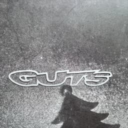 1PC Black/White/Red GUTS Letter Stickers Waterproof Vinyl Decal for Car Motorcycle Bike Helmet Decoration