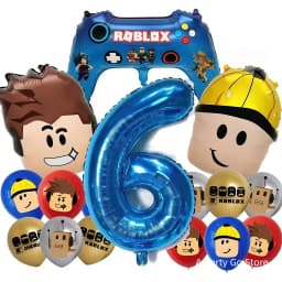 Roblox Balloons Roblox Themed Boy Balloons Cartoon Double-sided Shaped Birthday Party Decorations happy birthday decoration