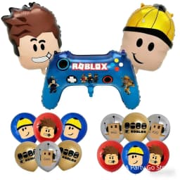 Roblox Balloons Roblox Themed Boy Balloons Cartoon Double-sided Shaped Birthday Party Decorations happy birthday decoration