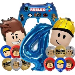 Roblox Balloons Roblox Themed Boy Balloons Cartoon Double-sided Shaped Birthday Party Decorations happy birthday decoration