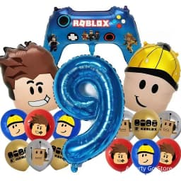 Roblox Balloons Roblox Themed Boy Balloons Cartoon Double-sided Shaped Birthday Party Decorations happy birthday decoration