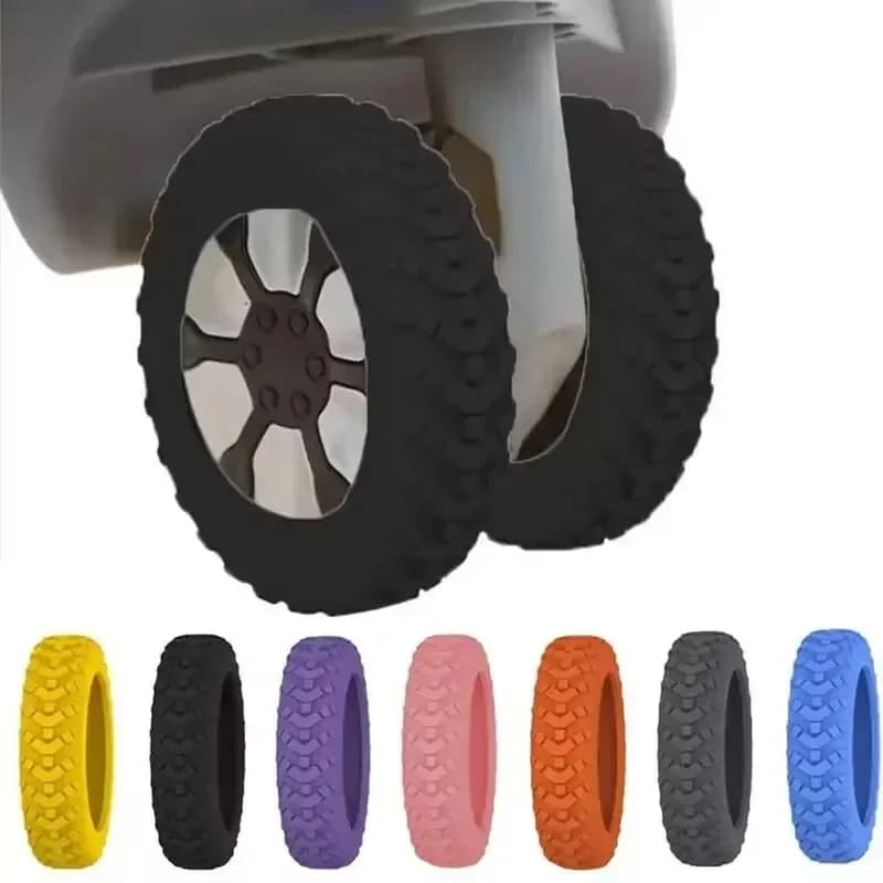 8PCS Luggage Wheels Protector Silicone Wheels Caster Shoes Travel Luggage Suitcase Reduce Noise Wheels Guard Cover Accessories