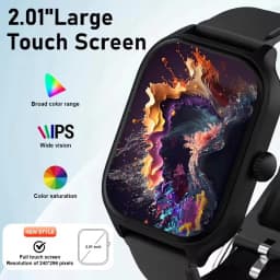 2025 Smart Watch Android IOS Phone 2.01 Inch Color Screen Bluetooth Answer Call Fitness Watches Tracker Smartwatch Women Men