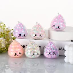 2PCS Squishy Poop Stress Relief Balls Colorful Fidget Toys for Girls Kids Easter Basket Stuffers Stress-Relieving Toy