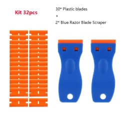 Plastic Scrapers Non-Scratch Scraper Tool for Tight Spaces Multi-Purpose Label Scraper Pen-Shaped for Car Cleaning Kit 3-35Pcs