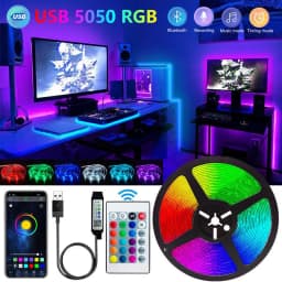 5V LED Strip Lights USB RGB 5050 LED Light Strip Music Sync App Control Luces Led Flexible Lamp for Room Decor TV Backlight