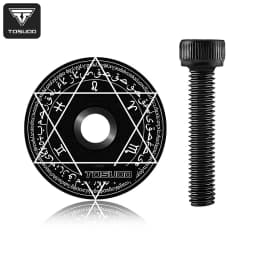 TOSUOD Bicycle Headset Top Cap Aluminum Alloy Lightweight Bike Headset Top Cap With M6x35mm Bolt For Mountain Road Bike Parts