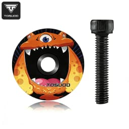 TOSUOD Bicycle Headset Top Cap Aluminum Alloy Lightweight Bike Headset Top Cap With M6x35mm Bolt For Mountain Road Bike Parts