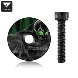 TOSUOD Bicycle Headset Top Cap Aluminum Alloy Lightweight Bike Headset Top Cap With M6x35mm Bolt For Mountain Road Bike Parts