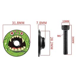 TOSUOD Bicycle Headset Top Cap Aluminum Alloy Lightweight Bike Headset Top Cap With M6x35mm Bolt For Mountain Road Bike Parts