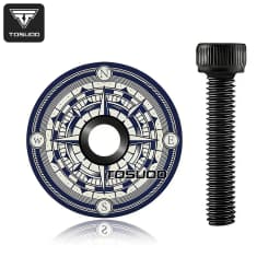 TOSUOD Bicycle Headset Top Cap Aluminum Alloy Lightweight Bike Headset Top Cap With M6x35mm Bolt For Mountain Road Bike Parts