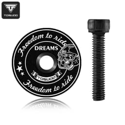 TOSUOD Bicycle Headset Top Cap Aluminum Alloy Lightweight Bike Headset Top Cap With M6x35mm Bolt For Mountain Road Bike Parts