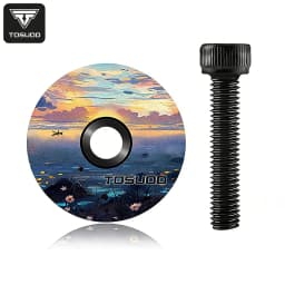 TOSUOD Bicycle Headset Top Cap Aluminum Alloy Lightweight Bike Headset Top Cap With M6x35mm Bolt For Mountain Road Bike Parts