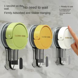 Strong Vacuum Suction Hooks Traceless No-Drilling Adhesive for Home Bathroom Kitchen Door Back Toilet Area Purpose Strong Hold