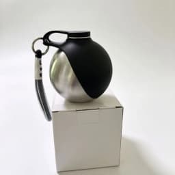 304 Stainless Steel Water Kettle Round Outdoor Water Cup With Lanyard Hook Foldable Silicone Dog Bowl Portable Travel Pet Feedin
