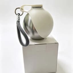 304 Stainless Steel Water Kettle Round Outdoor Water Cup With Lanyard Hook Foldable Silicone Dog Bowl Portable Travel Pet Feedin