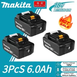 100% original Makita 18V 6.0Ah Rechargeable Battery ,For Makita BL1830 BL1830B BL1840 BL1840B BL1850 BL1850B Power Tools Battery