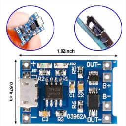 2/5PCS 5V 1A Micro/Type-c/Mini 18650 TP4056 Lithium Battery Charger Module Charging Board With Protection Dual Functions Li-ion