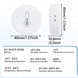 Zigbee 3.0 Sensor Temperature Humidity Sensor Zigbee Hub Required workwith Home Assistant Yandex Alexa ZHA Zigbee2MQTT HA