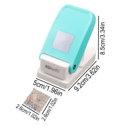 Rectangular Postage Stamp Punches Lever Action Puncher for Paper Crafting Scrapbooking DIY Projects Arts Crafts Supplies Scrapbo