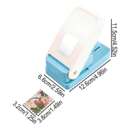 Rectangular Postage Stamp Punches Lever Action Puncher for Paper Crafting Scrapbooking DIY Projects Arts Crafts Supplies Scrapbo