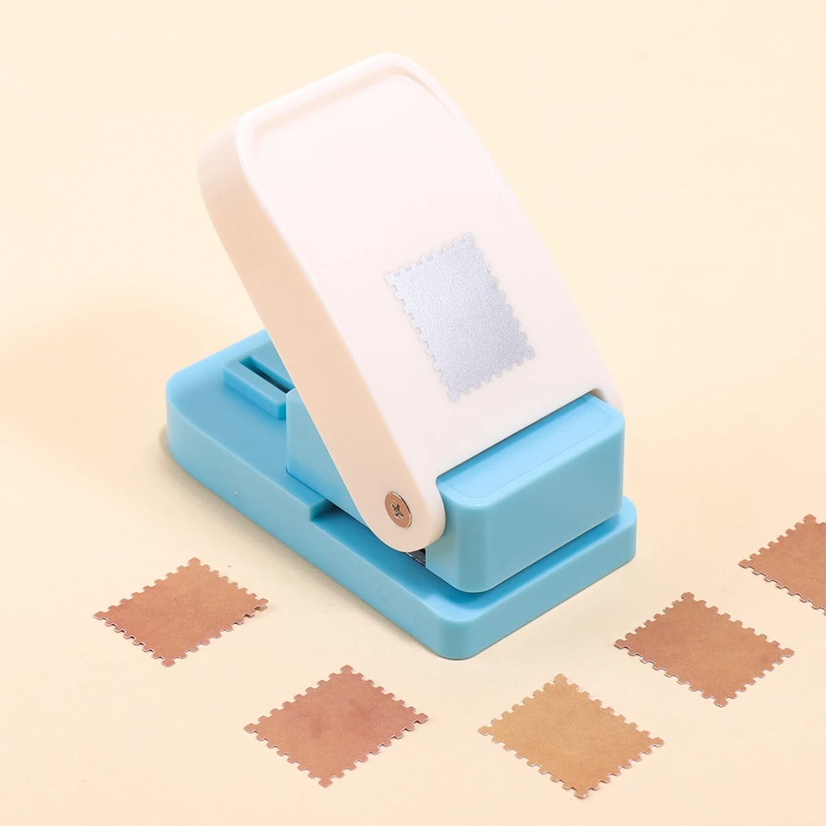Rectangular Postage Stamp Punches Lever Action Puncher for Paper Crafting Scrapbooking DIY Projects Arts Crafts Supplies Scrapbo