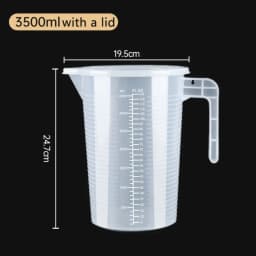 100-5000ml Kitchen Food Grade Measuring Cup Lidless with Lid Scale PC High Temperature Resistant Milk Tea Shop Plastic Beaker
