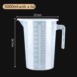 100-5000ml Kitchen Food Grade Measuring Cup Lidless with Lid Scale PC High Temperature Resistant Milk Tea Shop Plastic Beaker