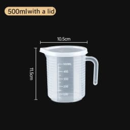 100-5000ml Kitchen Food Grade Measuring Cup Lidless with Lid Scale PC High Temperature Resistant Milk Tea Shop Plastic Beaker