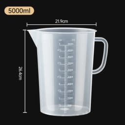 100-5000ml Kitchen Food Grade Measuring Cup Lidless with Lid Scale PC High Temperature Resistant Milk Tea Shop Plastic Beaker