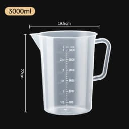 100-5000ml Kitchen Food Grade Measuring Cup Lidless with Lid Scale PC High Temperature Resistant Milk Tea Shop Plastic Beaker