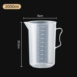 100-5000ml Kitchen Food Grade Measuring Cup Lidless with Lid Scale PC High Temperature Resistant Milk Tea Shop Plastic Beaker