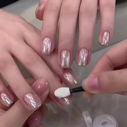 Pearl White Nails Glitter Dust Chrome Moonlight Rubbing on Powder Silver Shell Mirror Pigment Nail Art Supplies Decoration