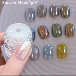 Pearl White Nails Glitter Dust Chrome Moonlight Rubbing on Powder Silver Shell Mirror Pigment Nail Art Supplies Decoration
