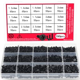 780pcs Miniature Computer Screw Set for PCs Laptops SSDs CPU Coolers Miniature Glasses Electronic Repair Screws
