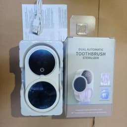 Mini Portable Rechargeable Travel Toothbrush Sterilizer Induction Switch with Charge Display UV Toothbrush Sterilizer Case
