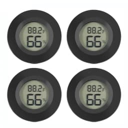 4 Pcs Mini Hygrometer Thermometer Meter Digital LCD Monitor Indoor Room Round Humidity Temperature Gauge