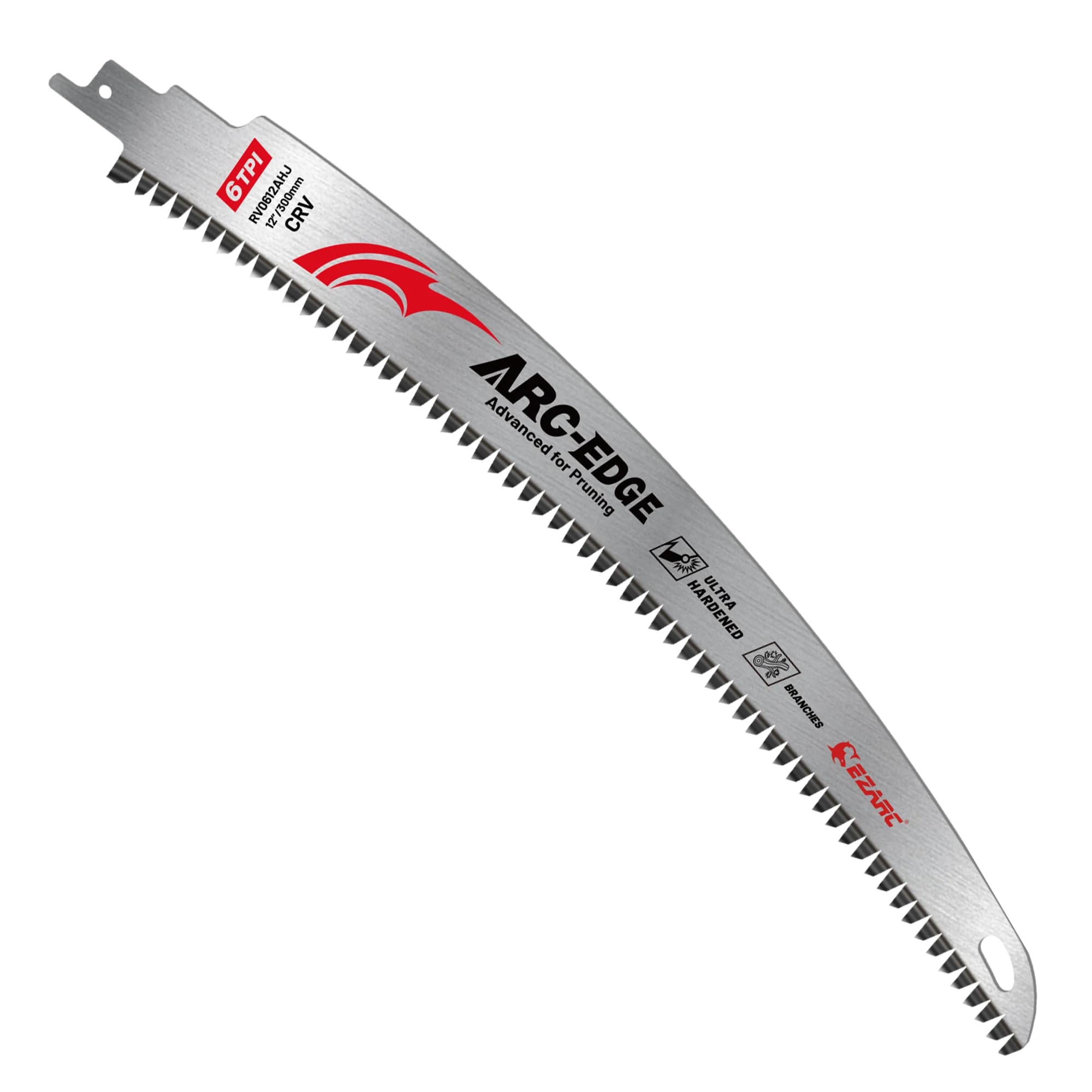 EZARC 9''/12"/15'' Japanese Teeth Reciprocating Saw Blades, 6TPI Arc Tooth Pruning Blades for Tree Trimming, Wood Cutting