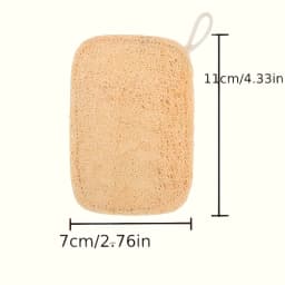 4-6Pcs Natural Loofah Exfoliating Sponges - Gentle Body Scrubber for Shower & Bath, Bamboo Fiber Cleaning Pads
